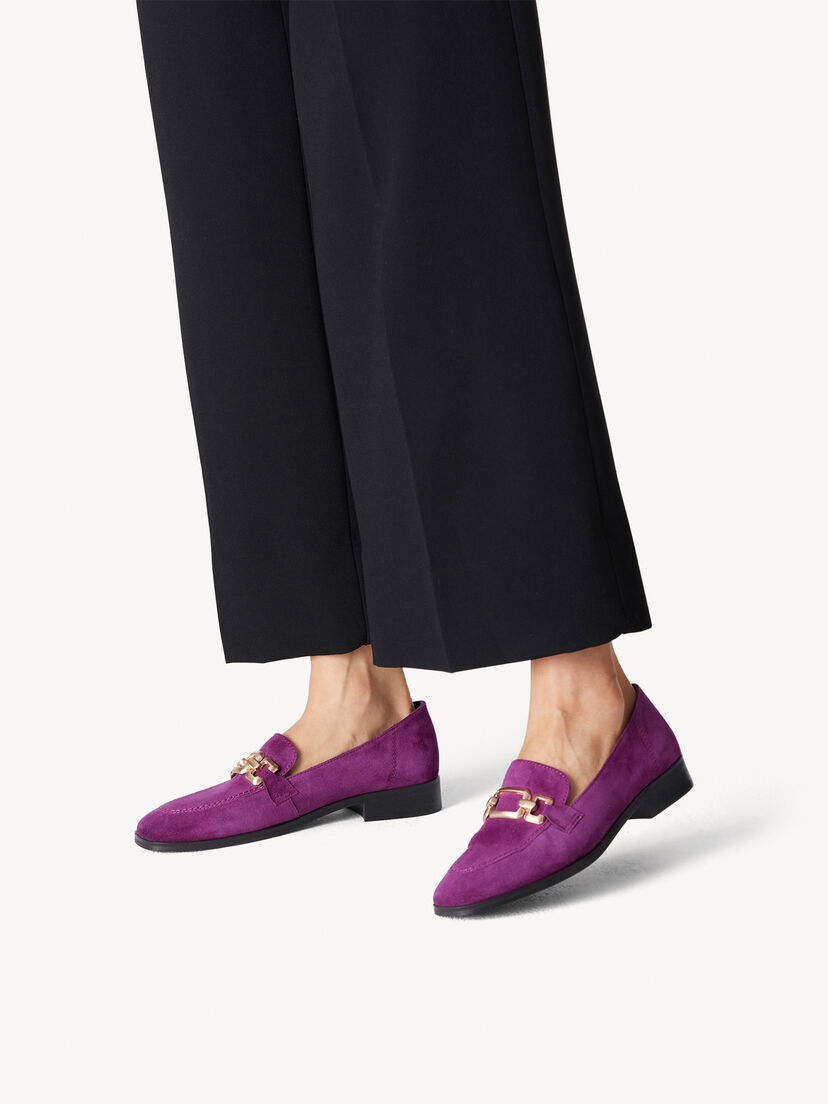 Leren Instappers - lila, PURPLE, hi-res