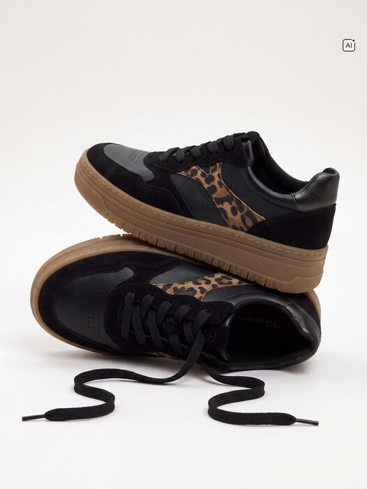 Sneaker, BLACK/LEOPARD, hi-res