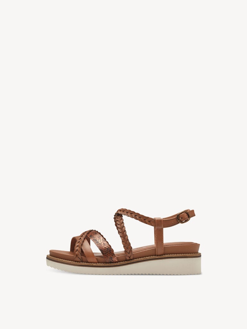 Heeled sandal - brown, COGNAC, hi-res