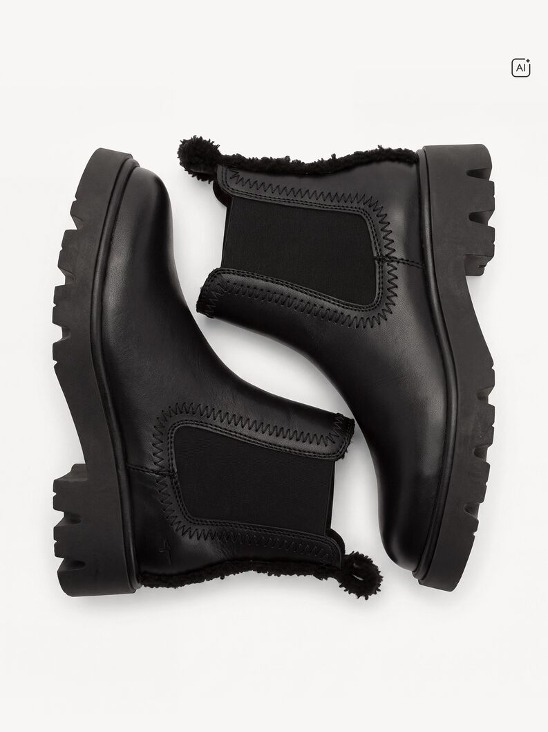 Bootie, BLACK LEATHER, hi-res