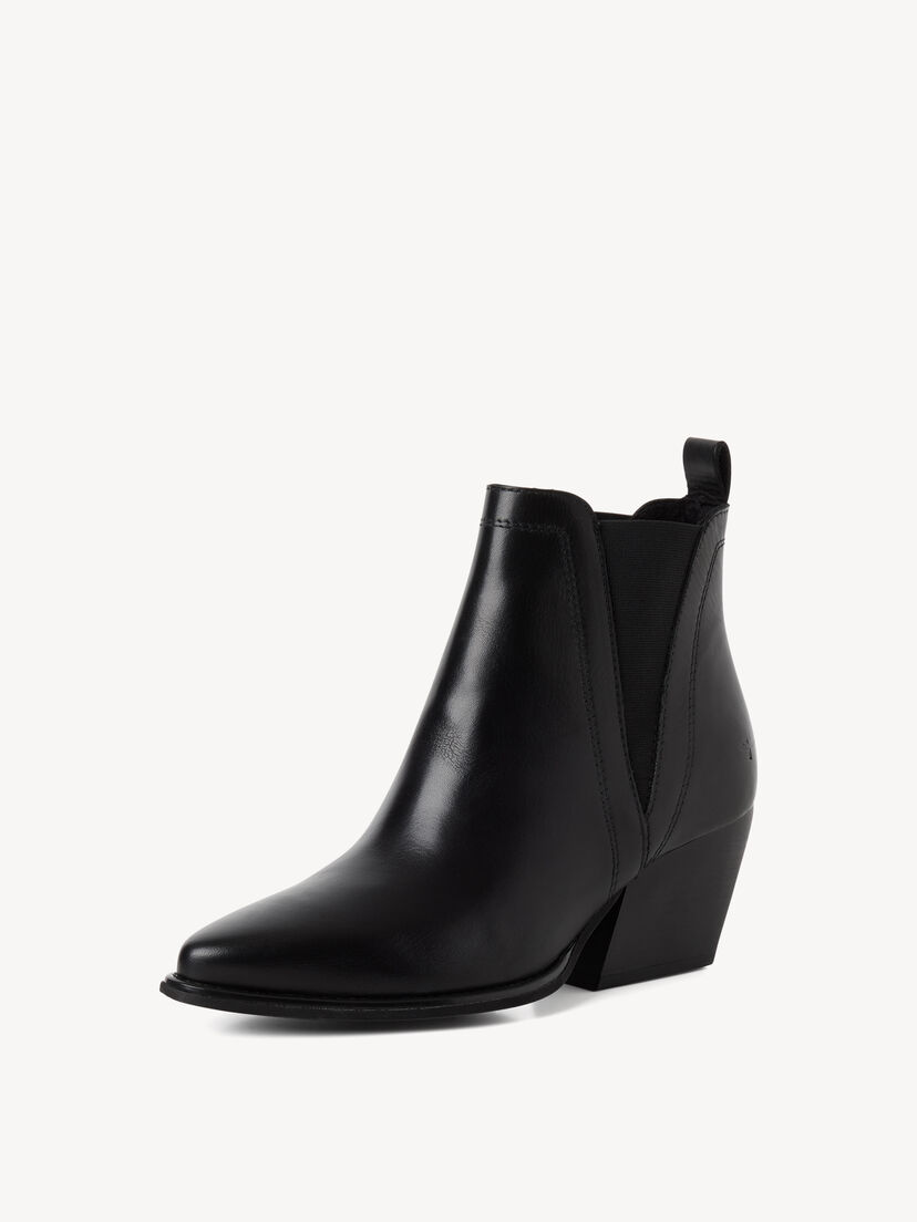 Leren Chelseaboot - zwart, BLACK LEATHER, hi-res