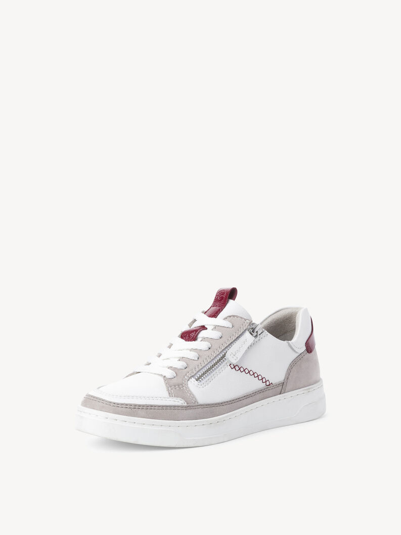 Leather Sneaker - white, WHT LEA COMB, hi-res