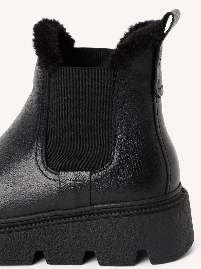 Lederstiefelette - schwarz Warmfutter, BLACK LEATHER, hi-res