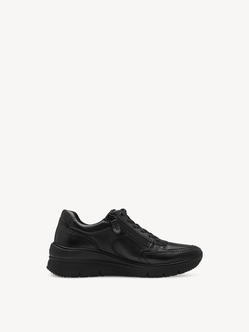 Leren Sneaker - zwart, BLACK UNI, hi-res