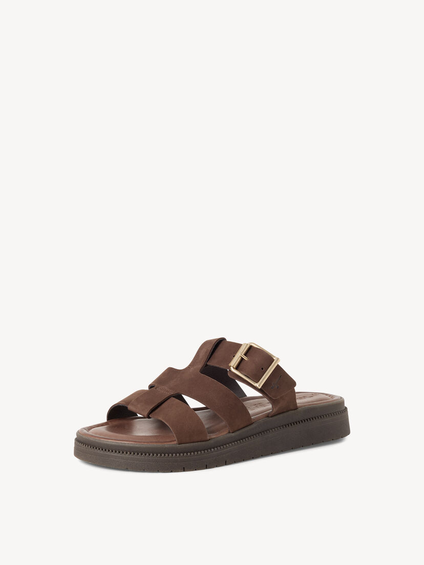 Leren Slipper - bruin, MOCCA NUBUC, hi-res