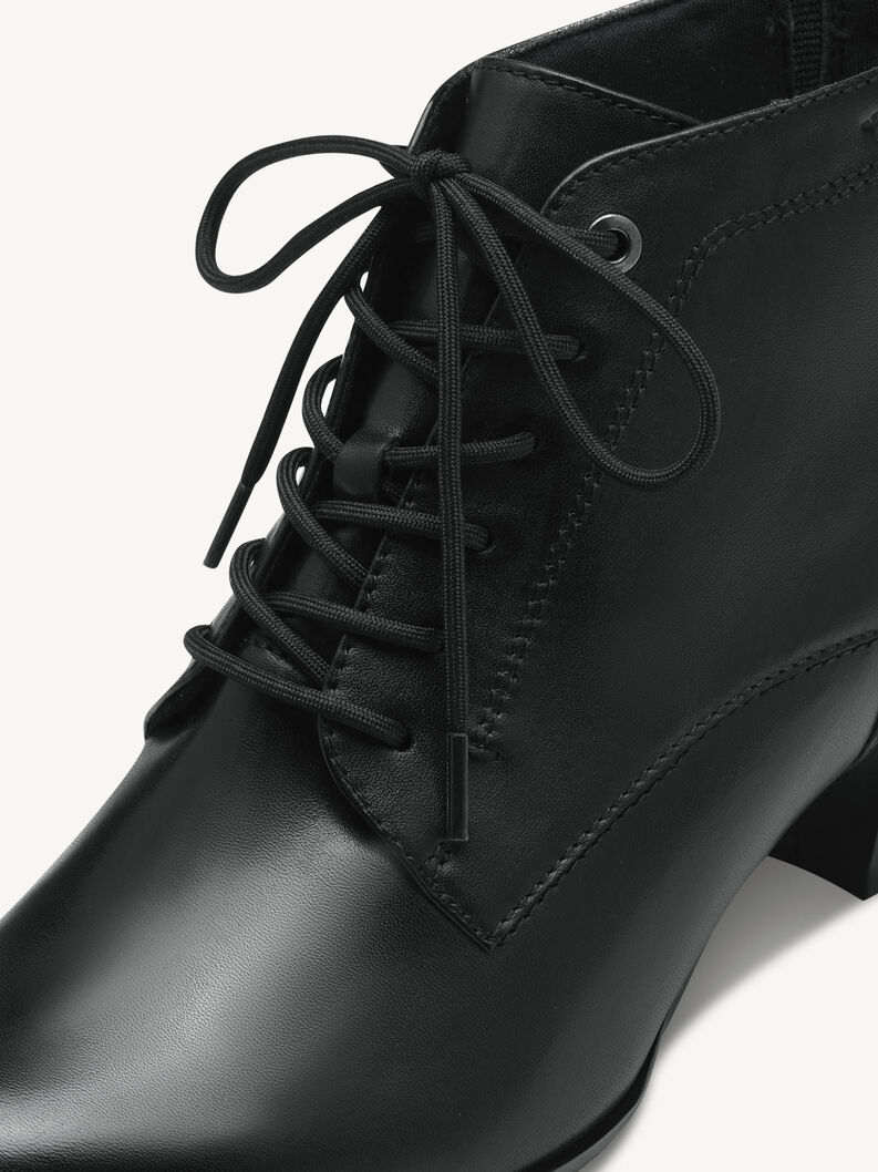 Leather Bootie - black, BLACK, hi-res