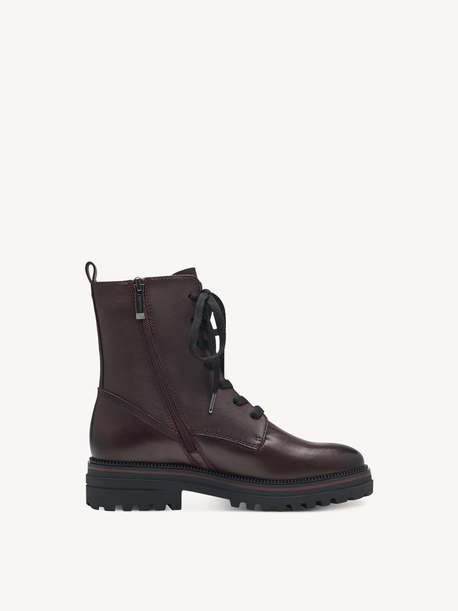 Tamaris Stiefelette 1-25231-41 – Mit Reißverschluss & Schnürung, Gepolsterte Sohle, Obermaterial-Mix
