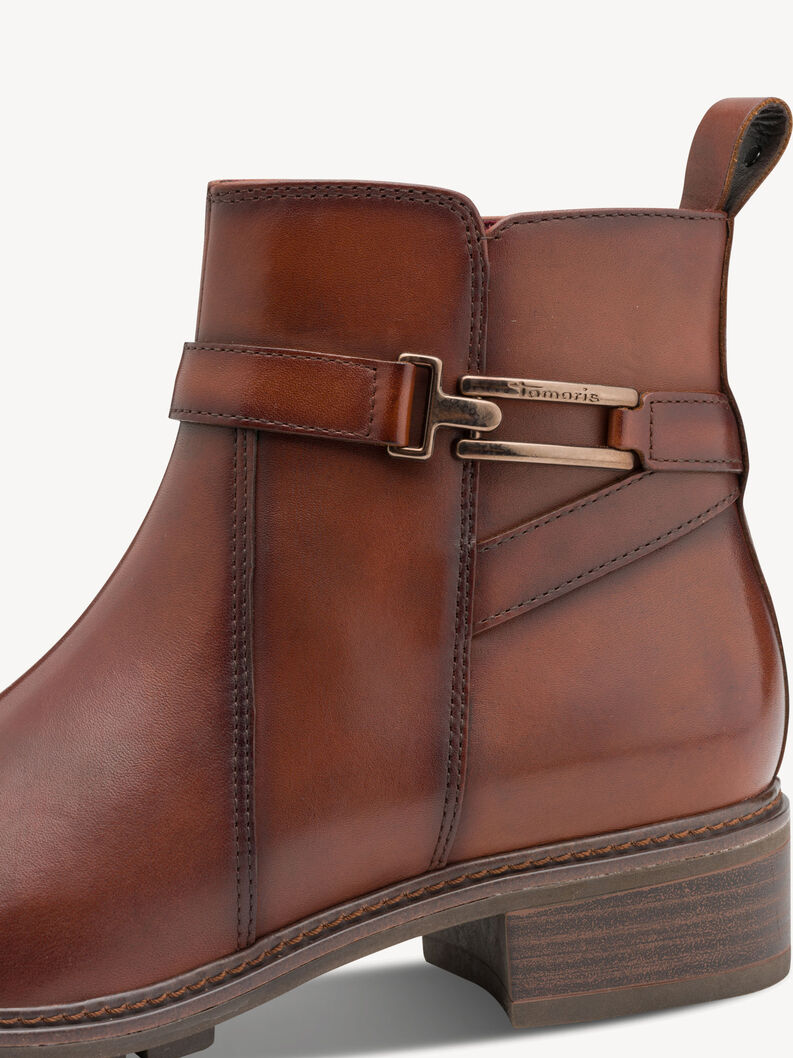 Bottine en cuir - marron, COGNAC LEATHER, hi-res