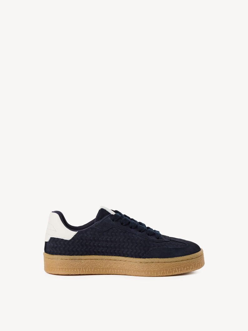 Ledersneaker - blau, NAVY, hi-res