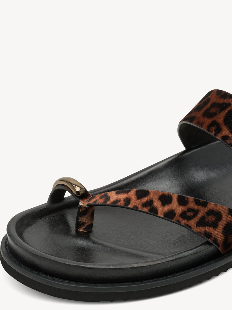 Pantolette - braun, LEOPARD, hi-res