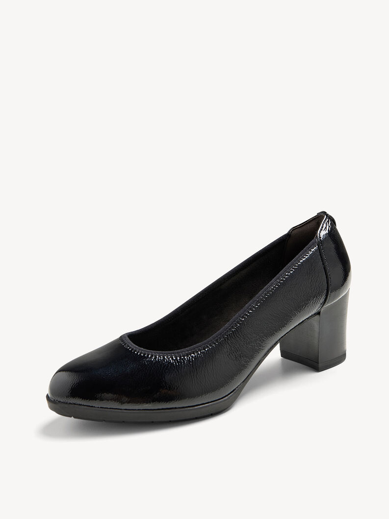 Leather Pumps - black, BLACK PATENT, hi-res