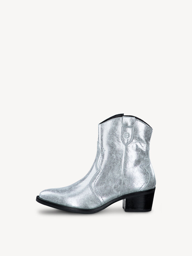 Leather Cowboy boots - silver, SILVER, hi-res
