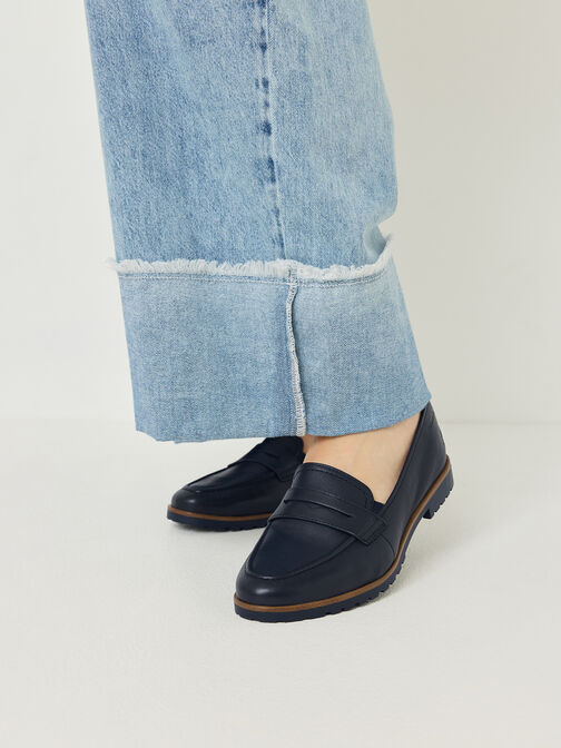 Slipper, NAVY, hi-res