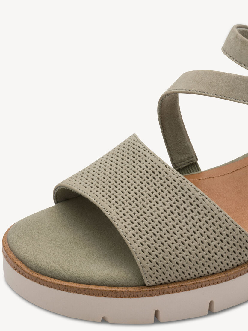 Leren Sandaaltje - groen, SAGE, hi-res