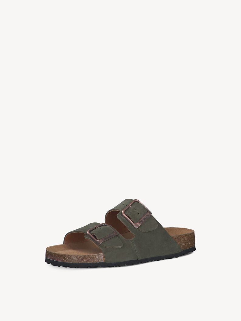 Leather Mule - green, OLIVE, hi-res