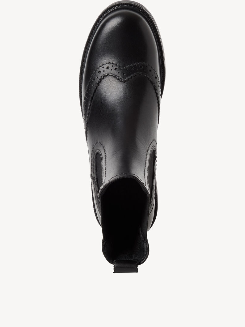 Bottine Chelsea en cuir - noir, BLACK, hi-res