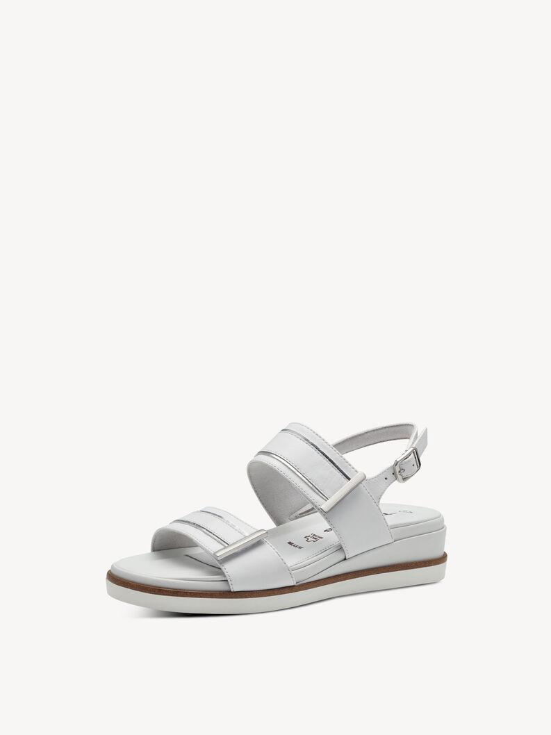 Heeled sandal - white, WHITE, hi-res