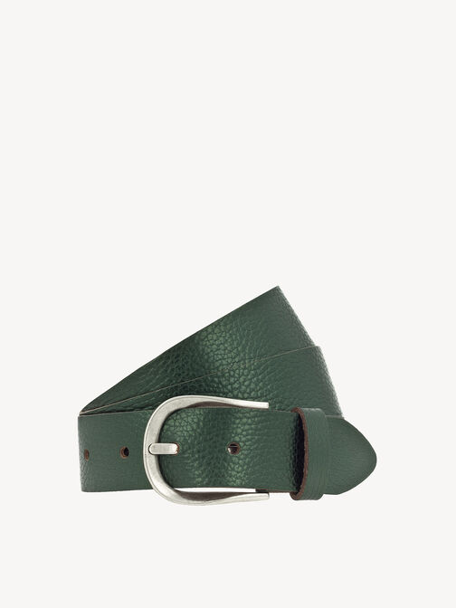 Leather belt, Smaragd, hi-res