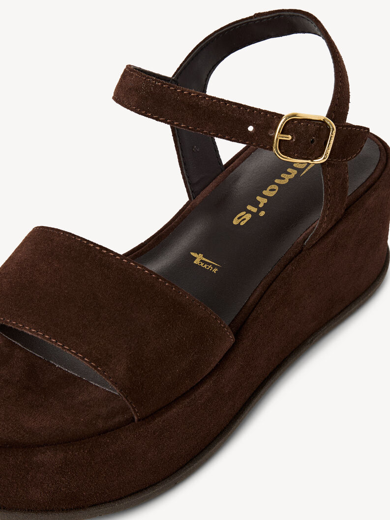 Ledersandalette - braun, MOCCA SUEDE, hi-res