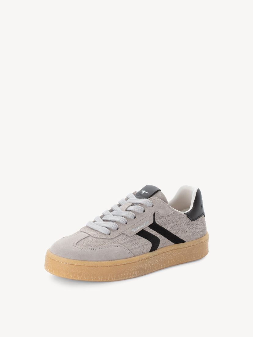 Leren Sneaker - grijs, GREY, hi-res