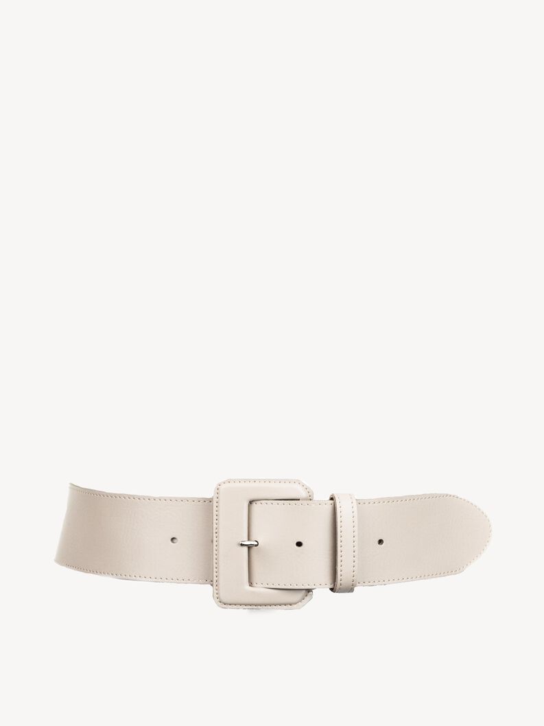 Leather Waist belt - beige, Vanilla, hi-res