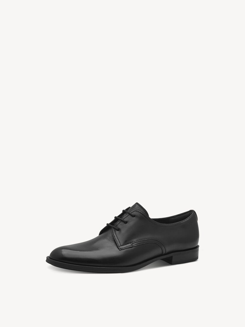 Leren Lage schoen - zwart, BLACK, hi-res