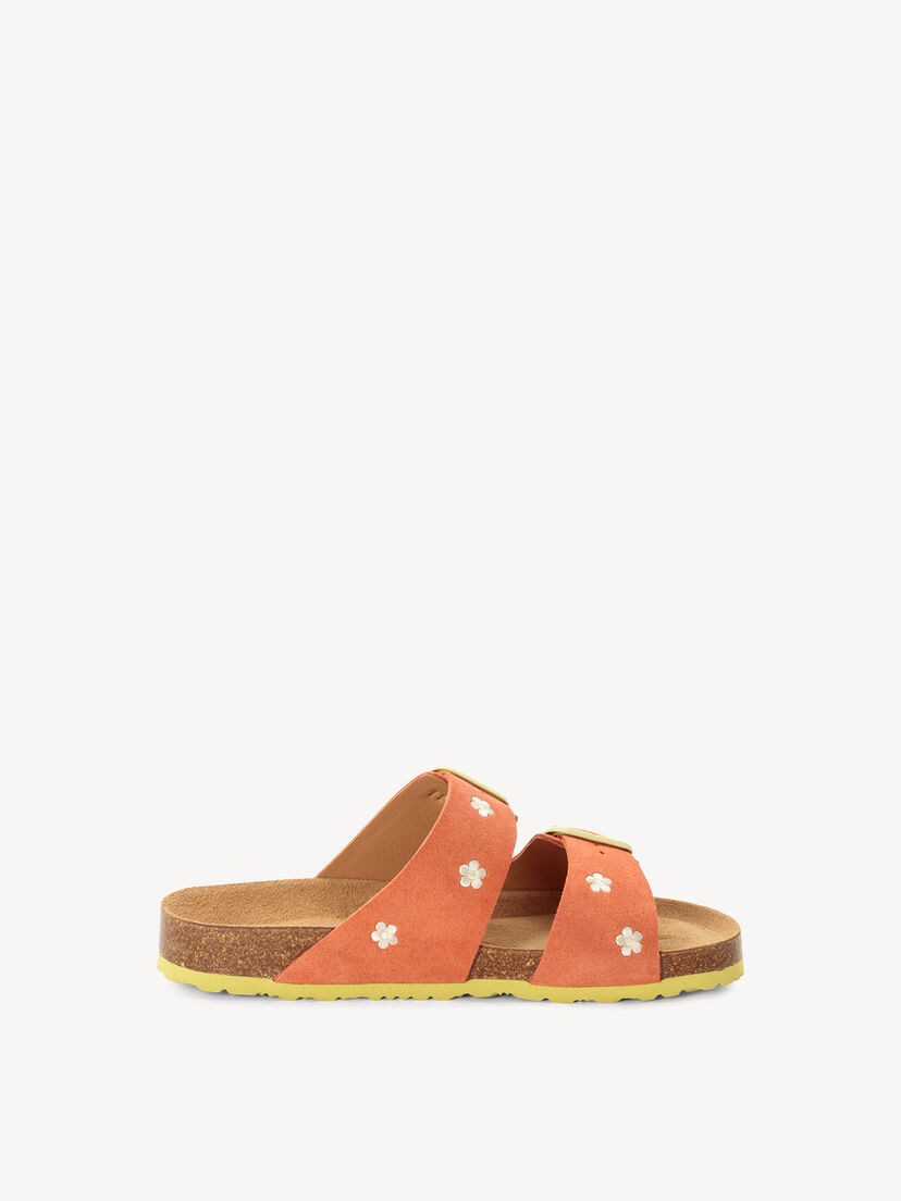 Leren Slipper - rood, CORAL COMB, hi-res
