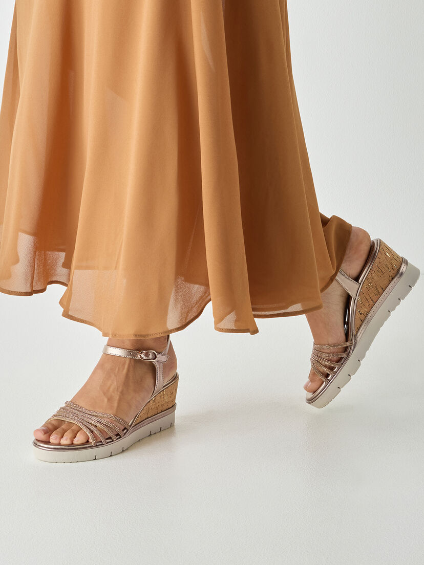 Sandaaltje - metallic, BRONCE, hi-res