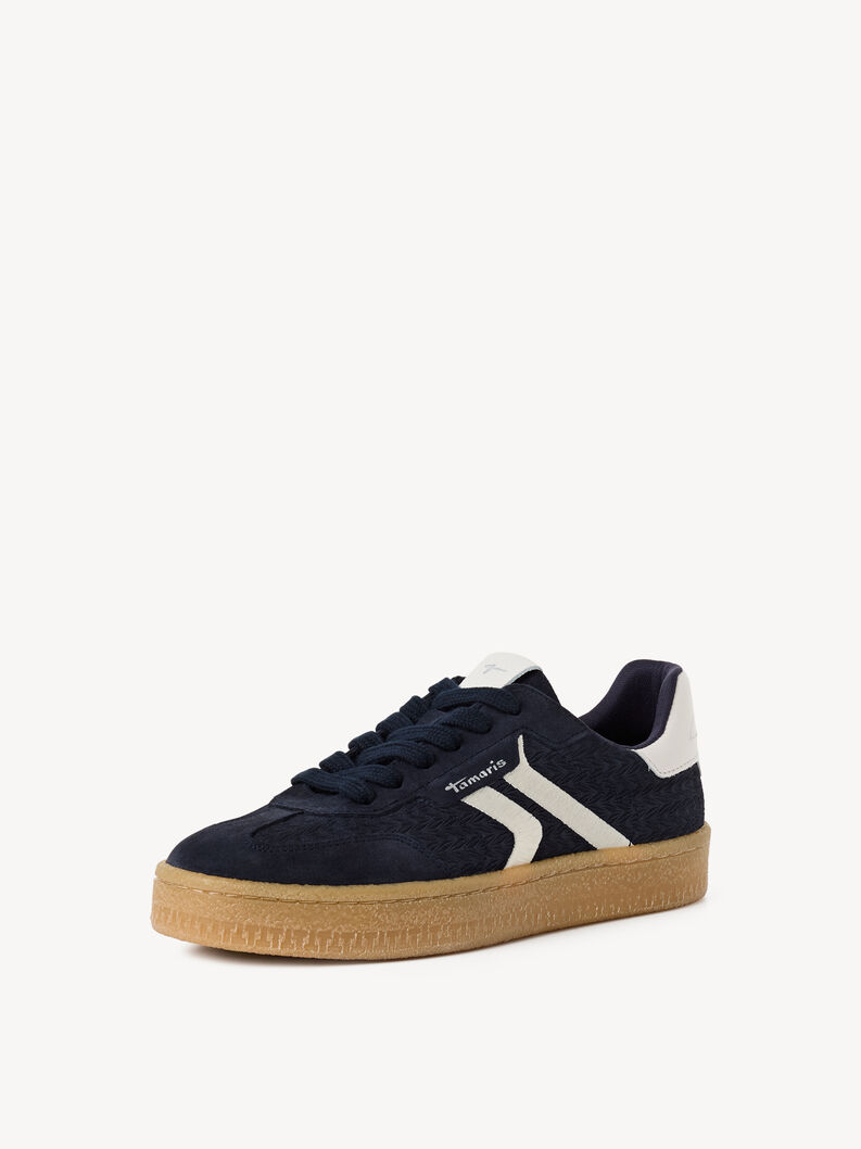 Ledersneaker - blau, NAVY, hi-res