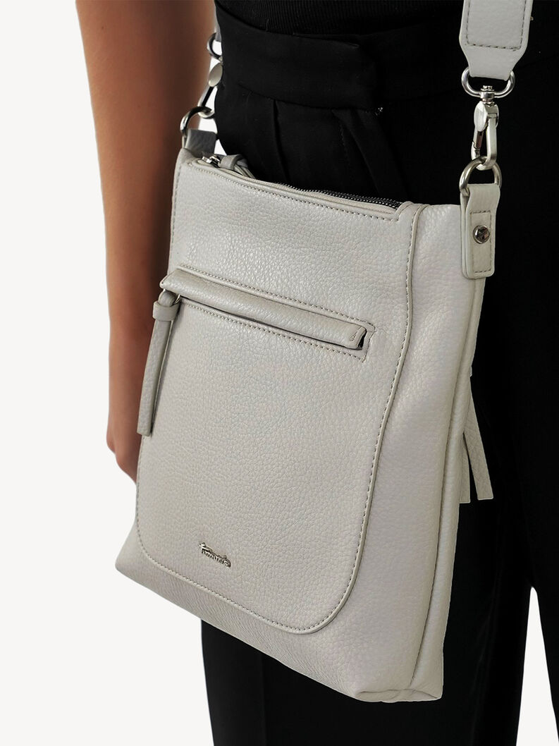 Umh&auml;ngetasche - grau, ecru, hi-res