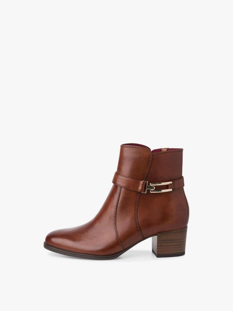 Leather Bootie - brown, COGNAC, hi-res