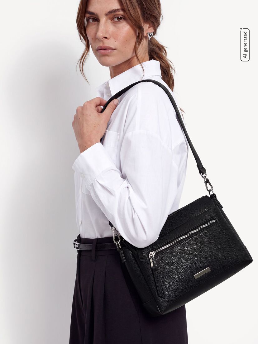 Schoudertas, black, hi-res