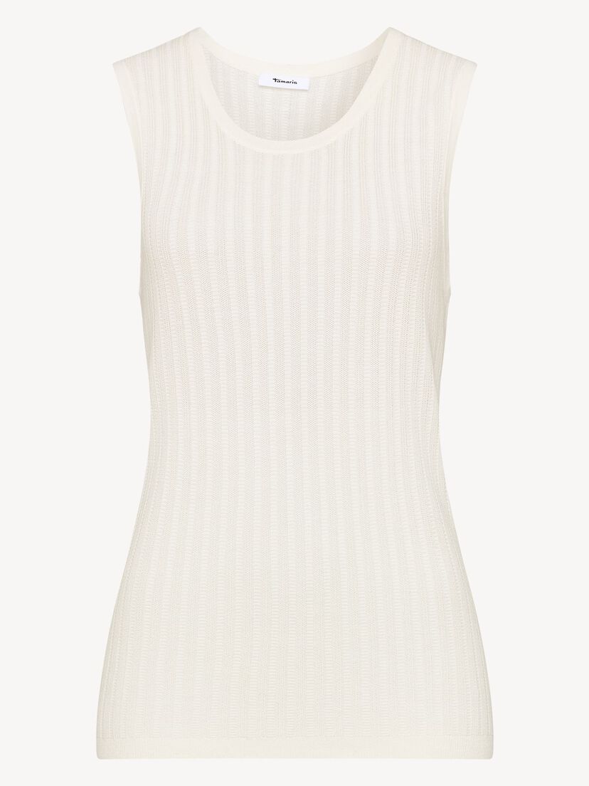 Gebreide top - wit, Sugar Swizzle, hi-res