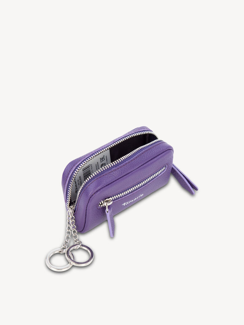 Étui à clés en cuir - mauve, purple, hi-res