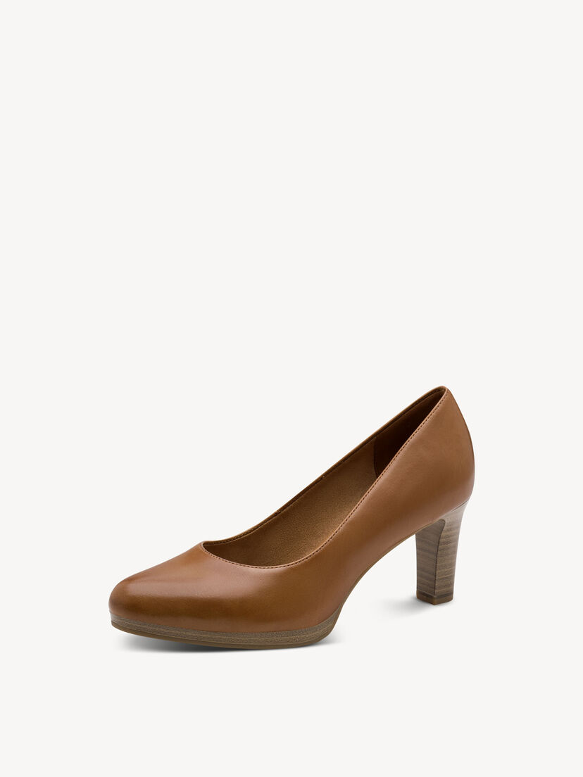 Leren Pumps - bruin, NUT, hi-res