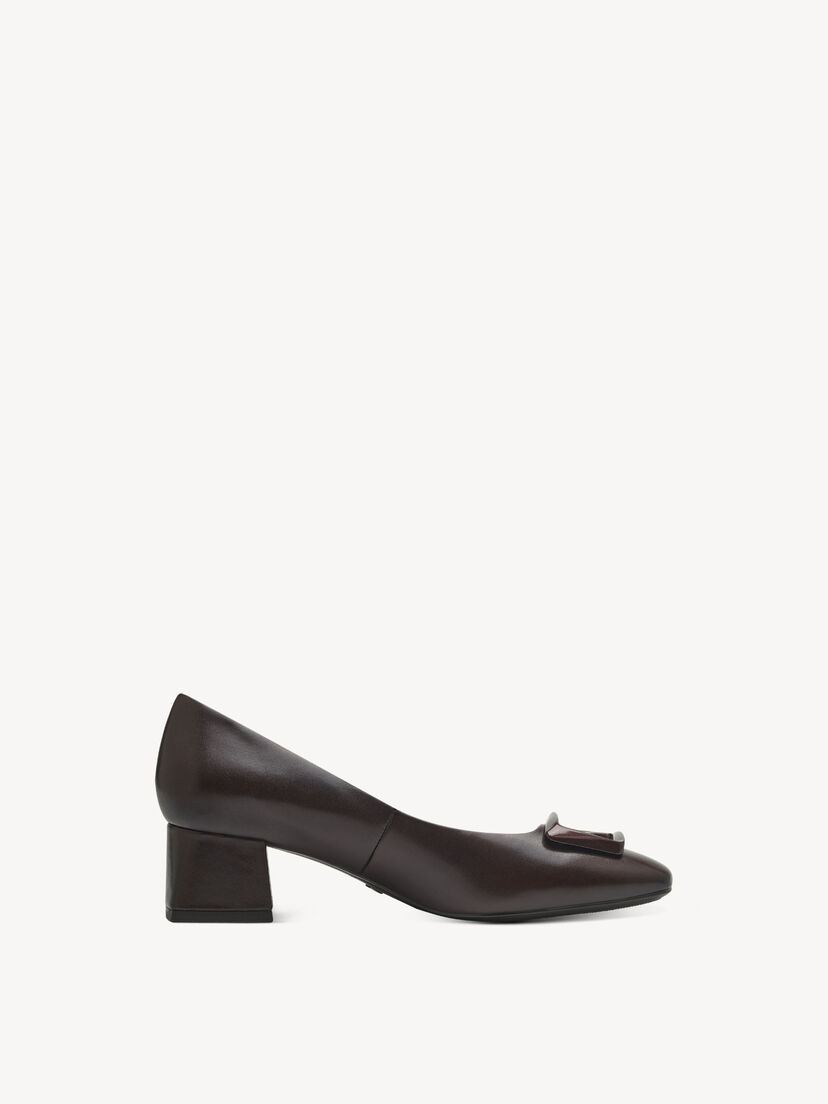 Leren Pumps - bruin, MAHOGANY LEA., hi-res