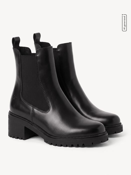 Chelseaboot, BLACK LEATHER, hi-res