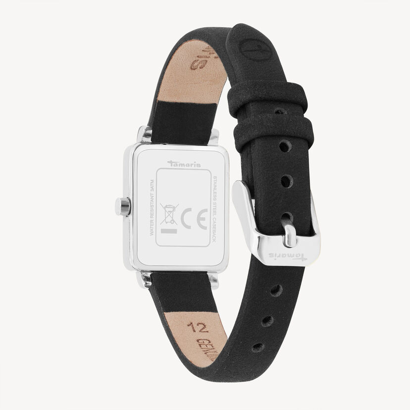 Horloge - zilver, silber-schwarz, hi-res