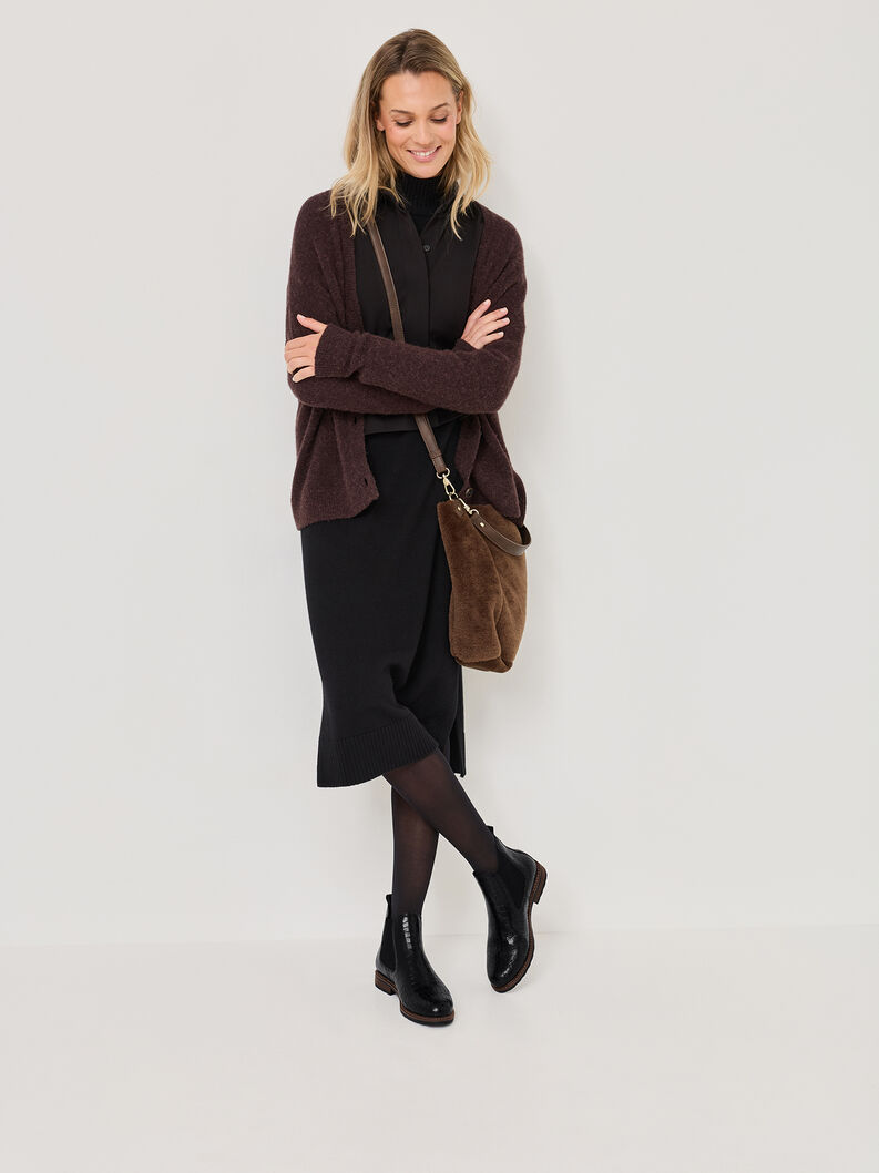 Leder Chelsea Boot - schwarz, BLK LEA. CROCO, hi-res