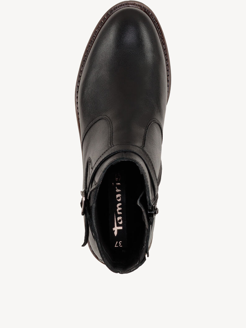 Bottine Chelsea en cuir - noir, BLACK, hi-res