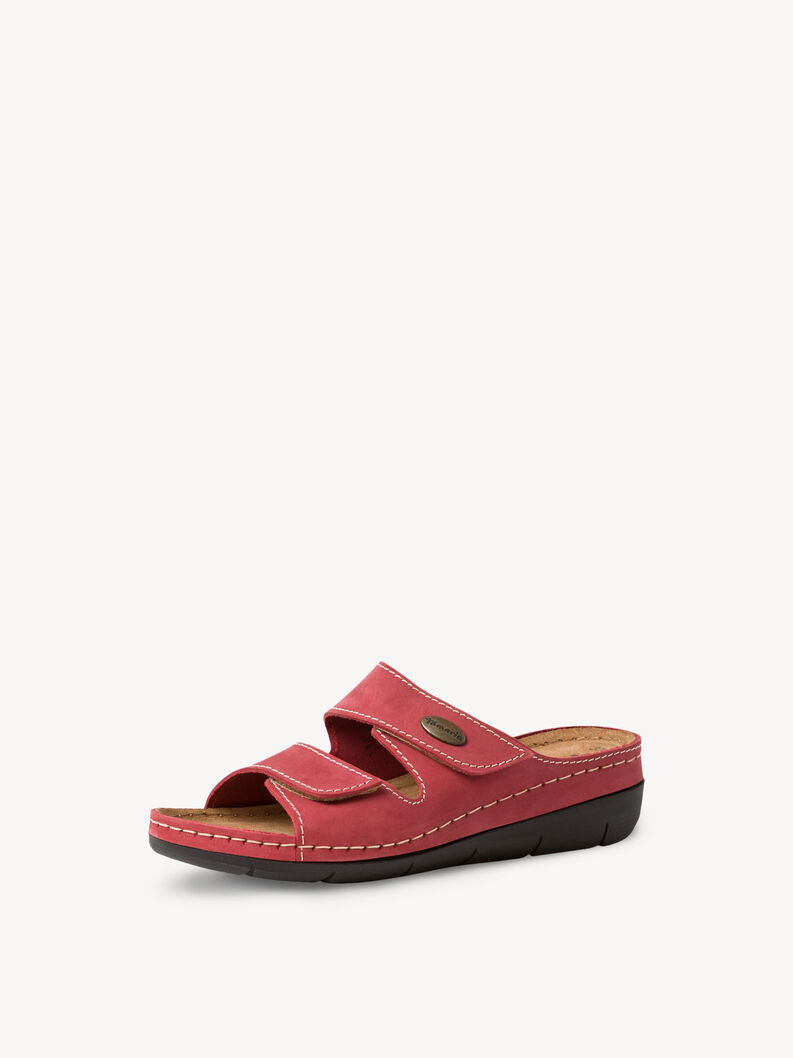 Leather Mule - red, RED, hi-res