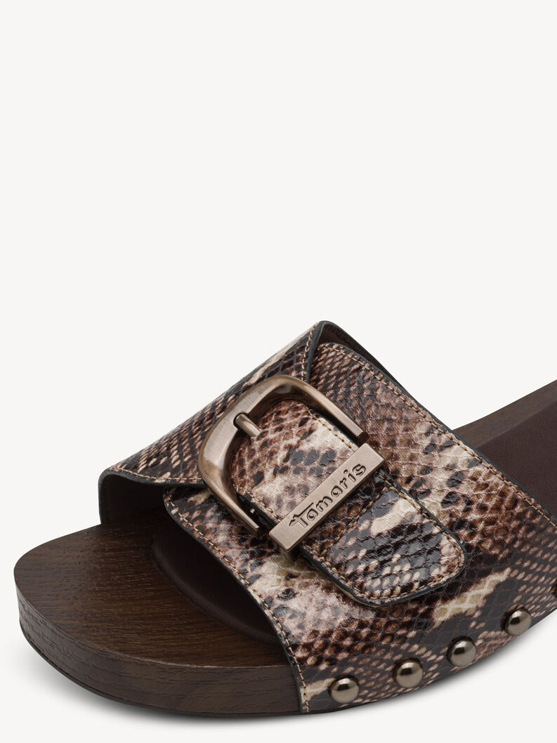Pantolette - braun, BROWN SNAKE, hi-res