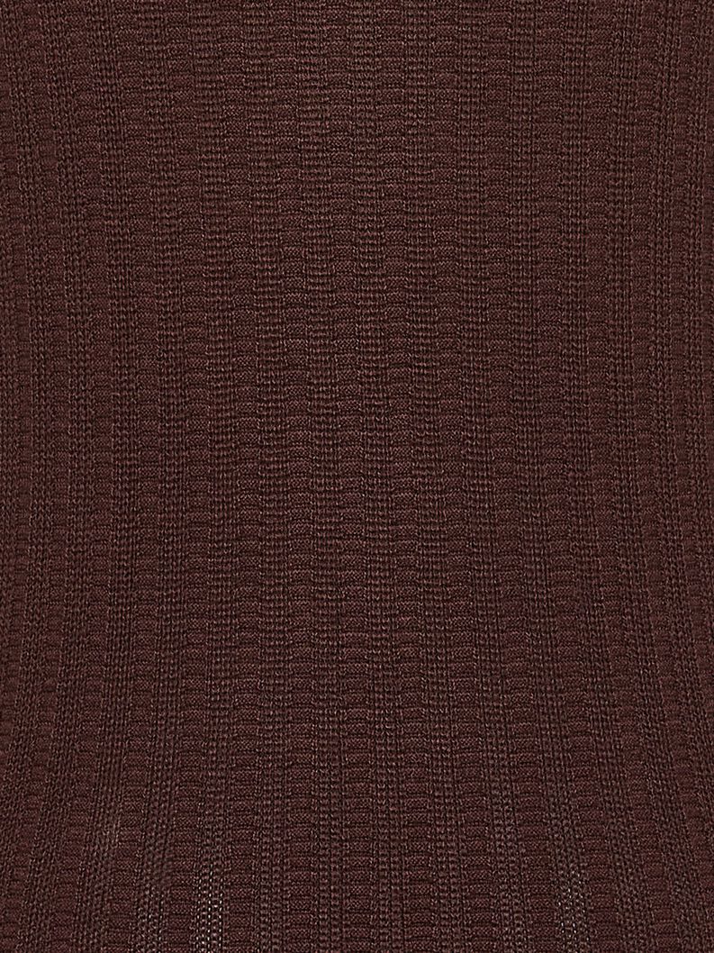 Knitted polo shirt - brown, Coffee Bean, hi-res