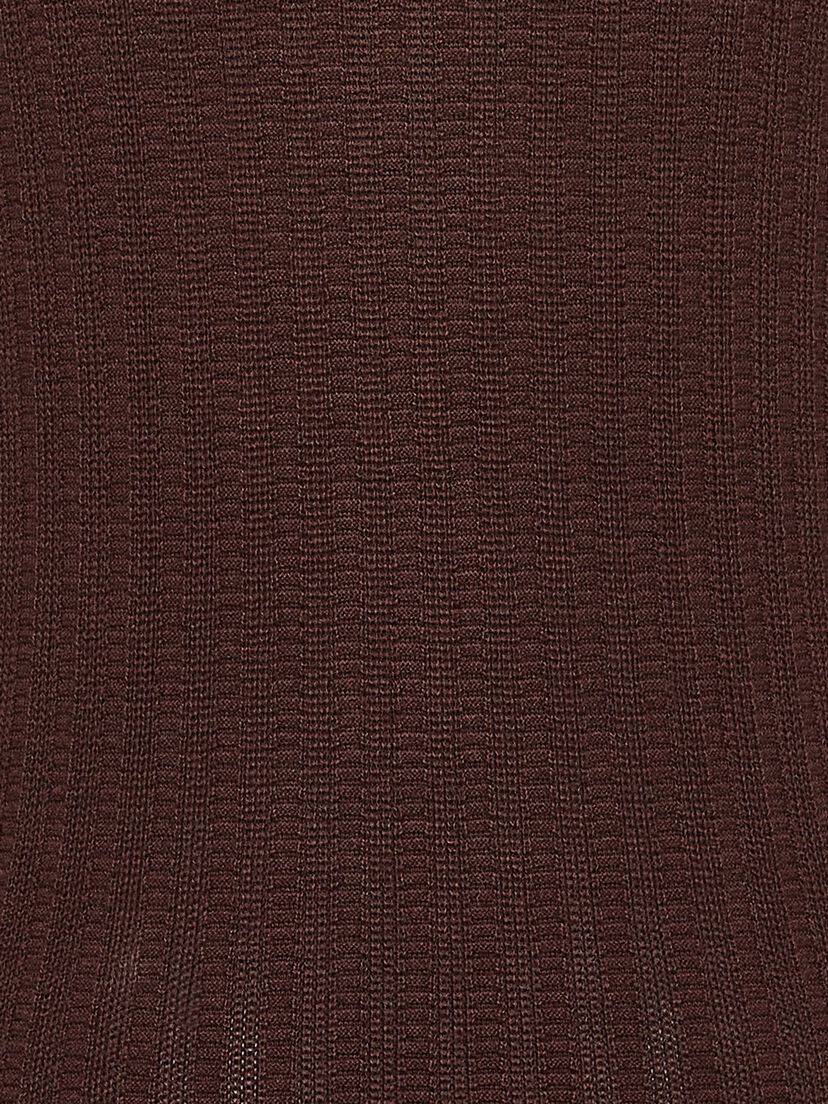 Gebreide polo - bruin, Coffee Bean, hi-res