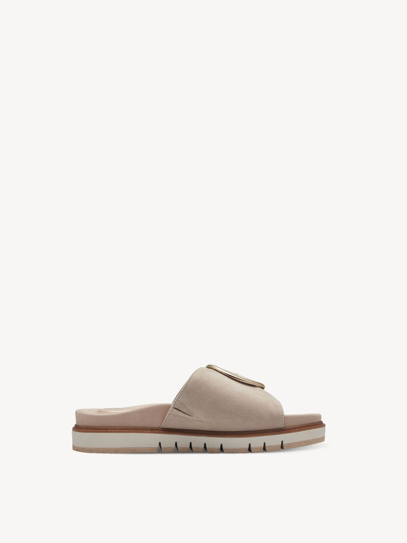 Leren Slipper - beige, beige, hi-res