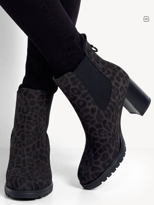 Chelsea boot, GREY LEOPARD, hi-res