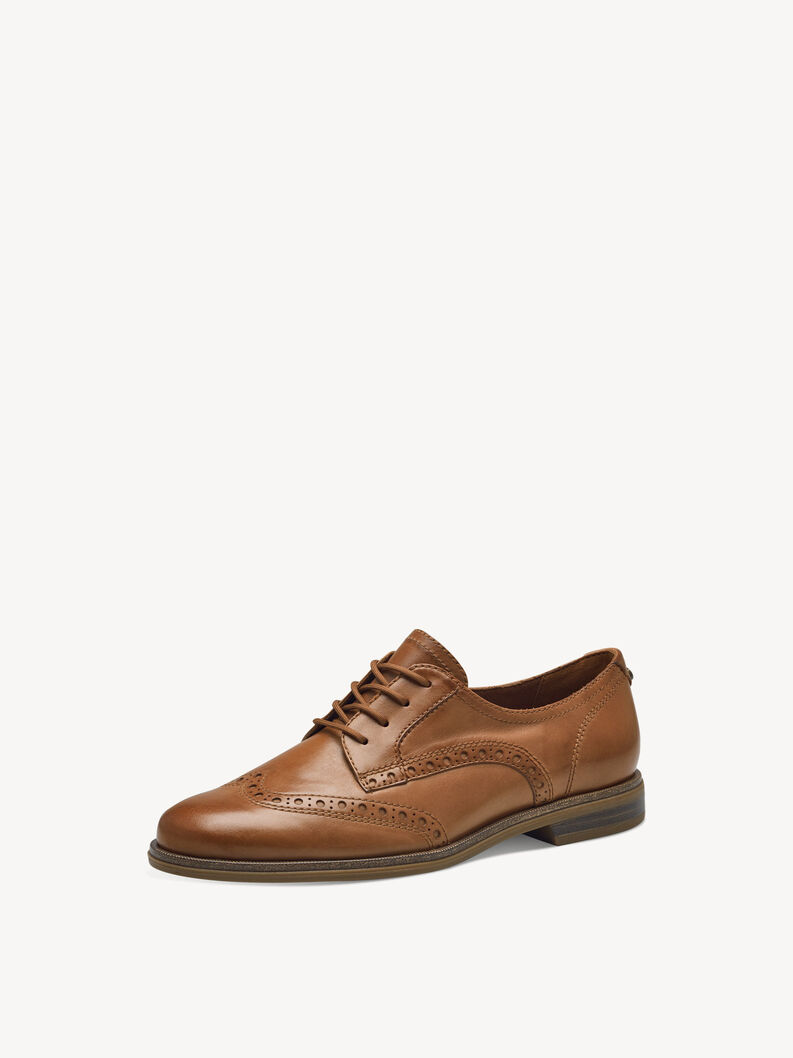 Leather Low shoes - brown, NUT LEATHER, hi-res