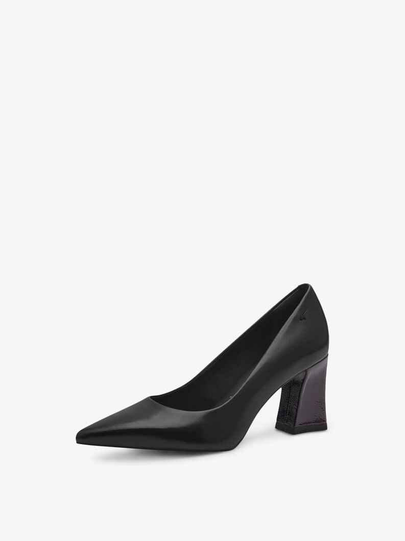 Escarpin en cuir - noir, BLACK COMB, hi-res