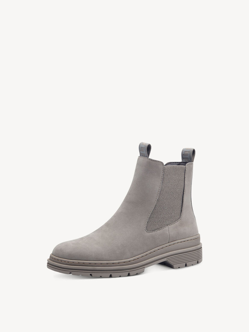 Leren Chelseaboot - grijs, LIGHT GREY, hi-res