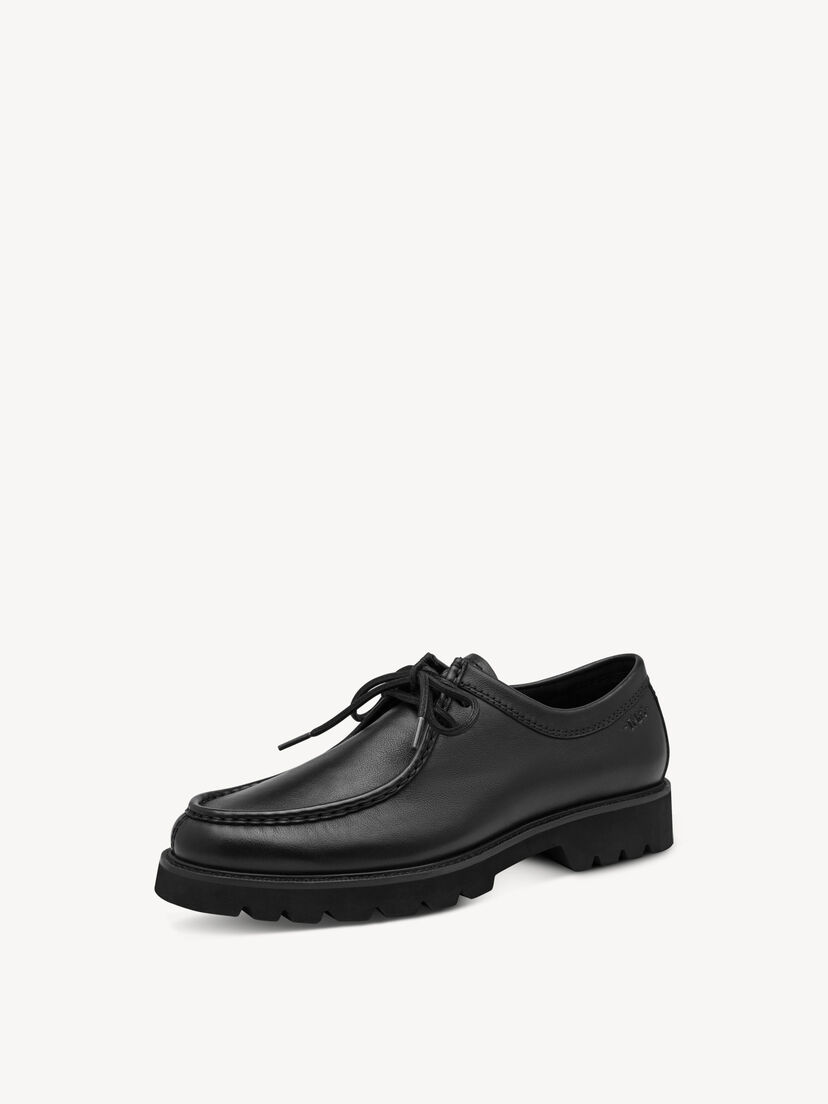 Leren Lage schoen - zwart, BLACK, hi-res